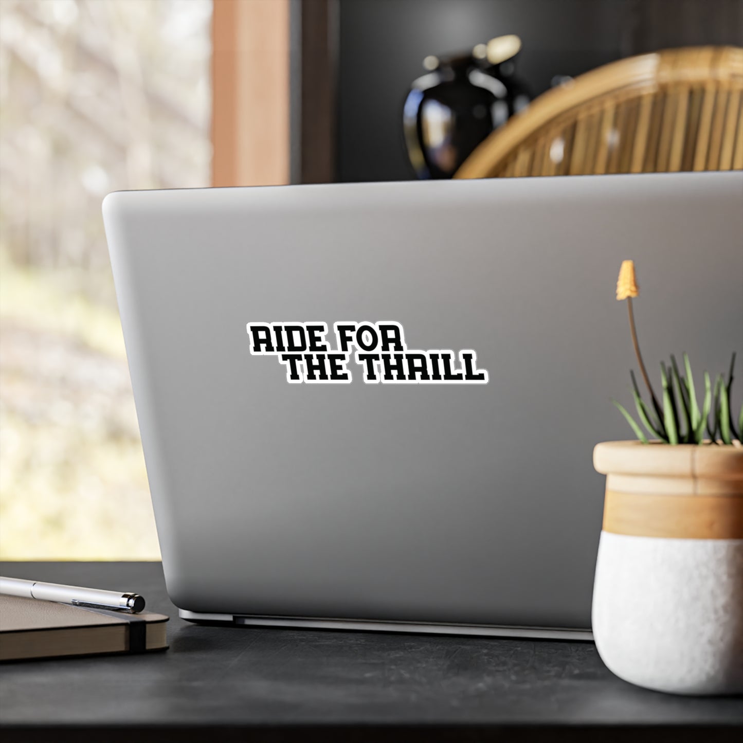 Ride For The Thrill Vinyl Bumper Sticker