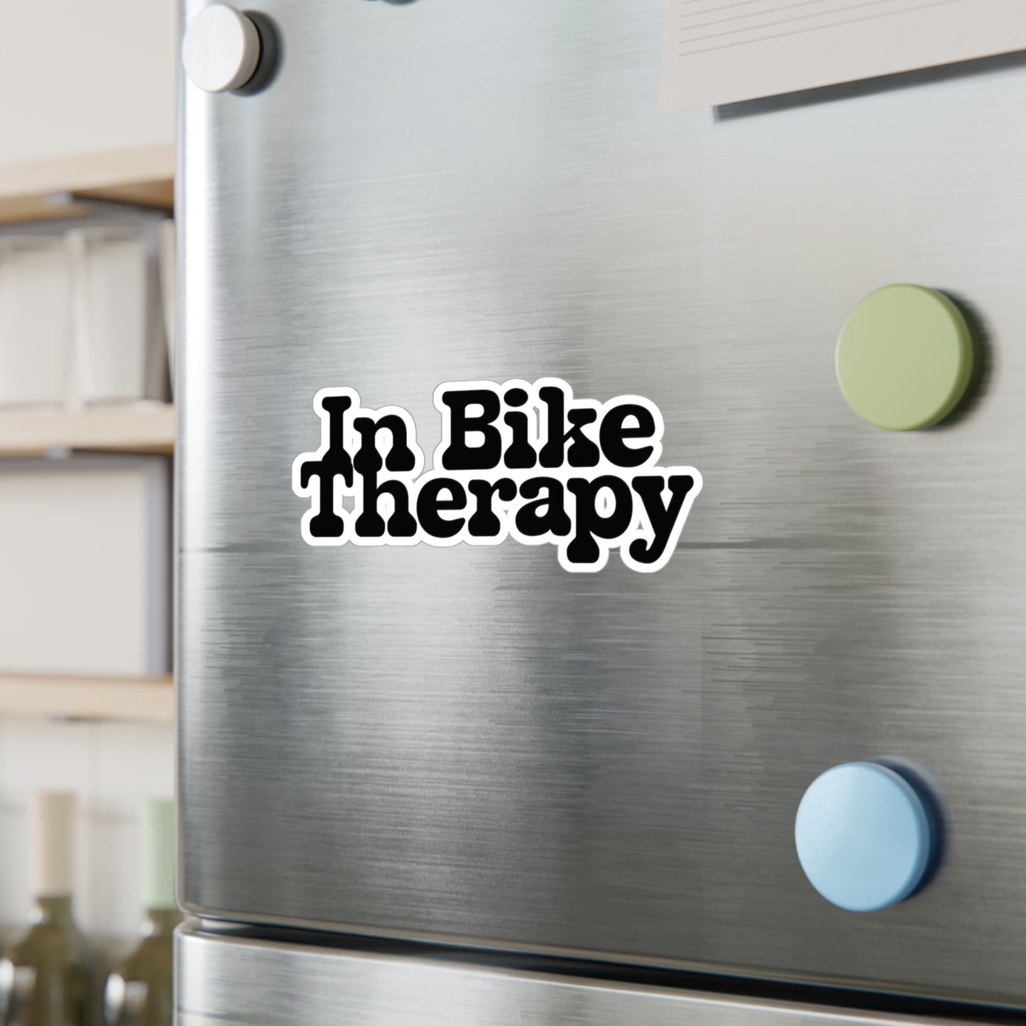 In Bike Therapy Vinyl Bumper Sticker