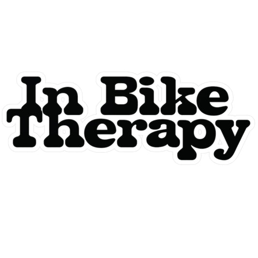 In Bike Therapy Vinyl Bumper Sticker