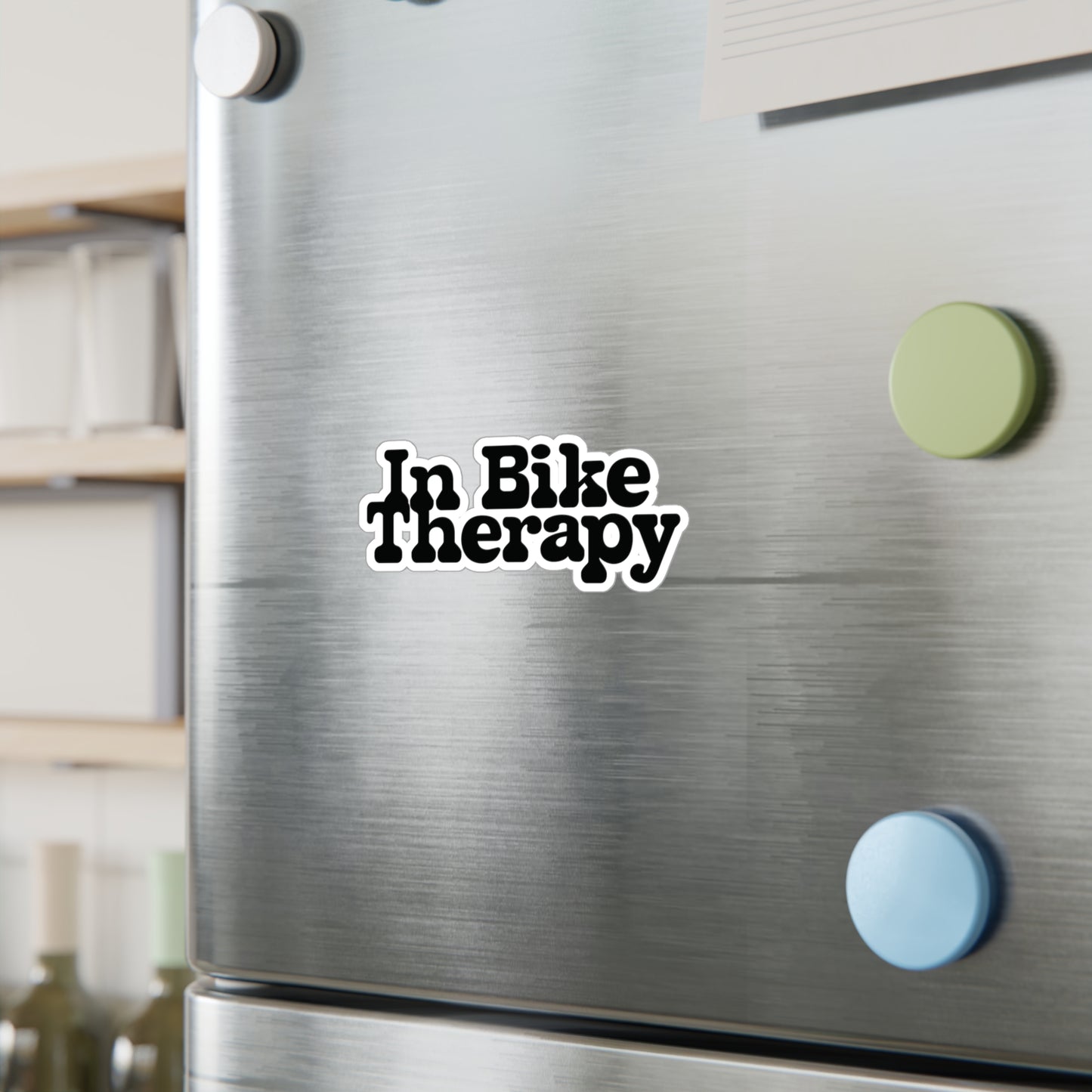 In Bike Therapy Vinyl Bumper Sticker