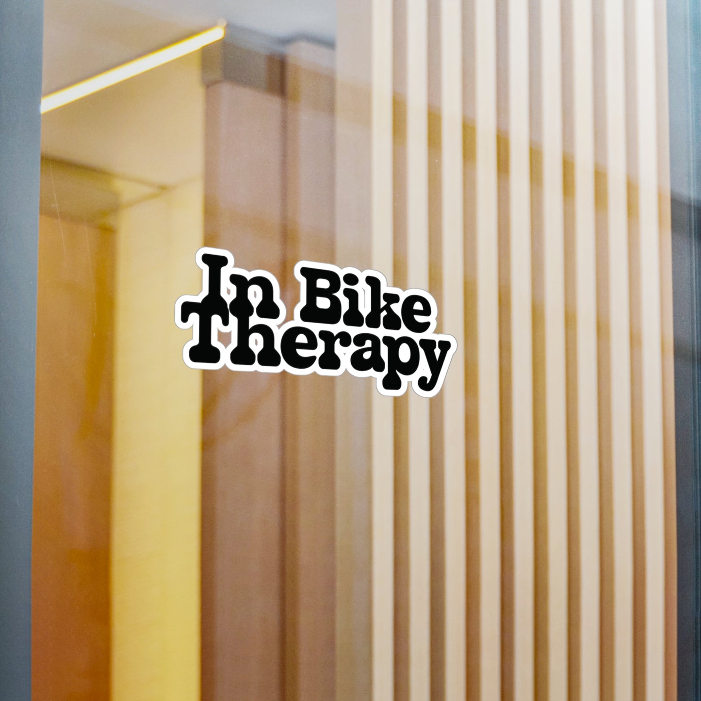 In Bike Therapy Vinyl Bumper Sticker